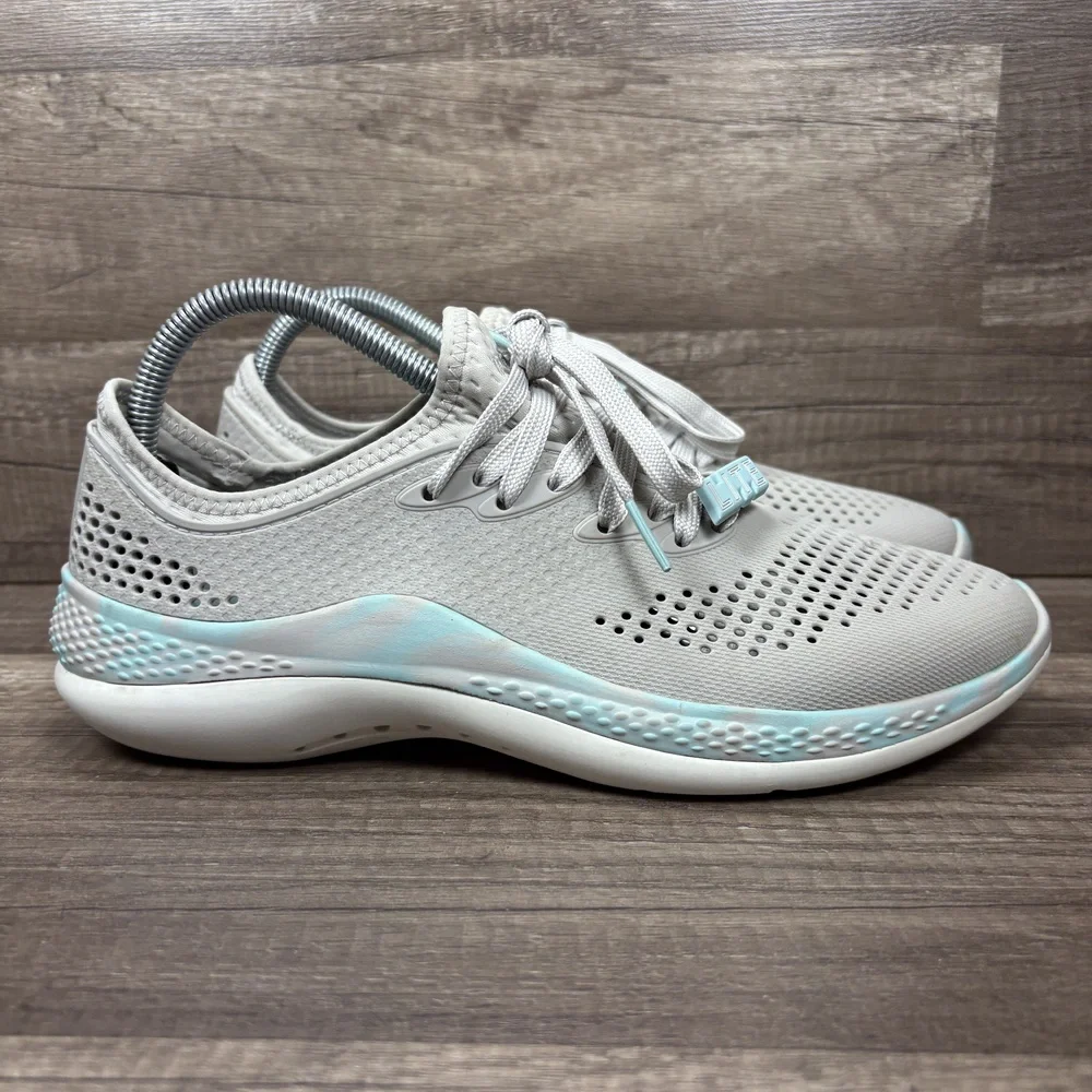 Crocs Lite Ride Gray Womens US Size 9 207632 Sneakers